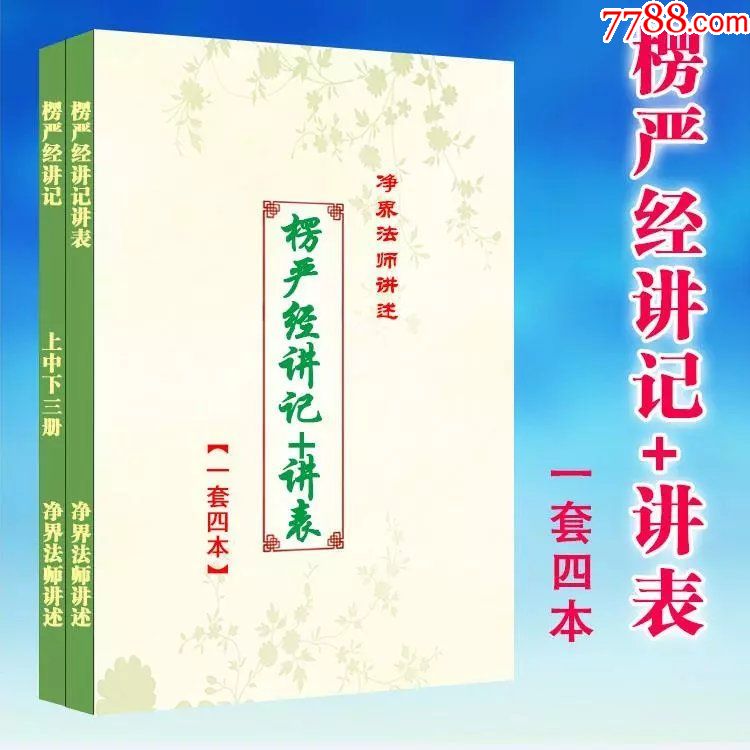 楞严经讲记讲表一套4本净界法师著16开大本彩色封面