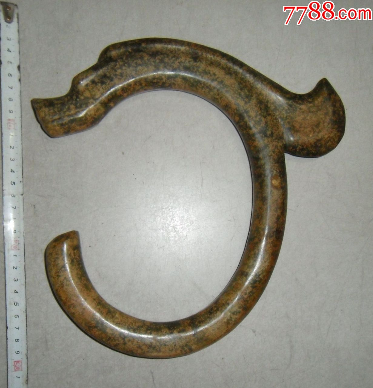 c字龙c形玉猪龙c形龙老玉高古玉器红山文化玉器红山玉器老玉器