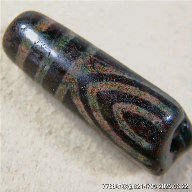 【特惠】藏传老气朱砂爆满象雄凤眼二眼天珠断珠长47mm项链,玛瑙