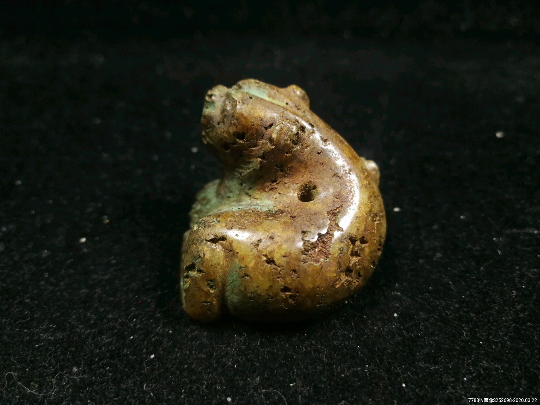 辽金时期和田玉卷尾龙瑞兽花件新疆和田玉古玉老玉明清玉器包老保真