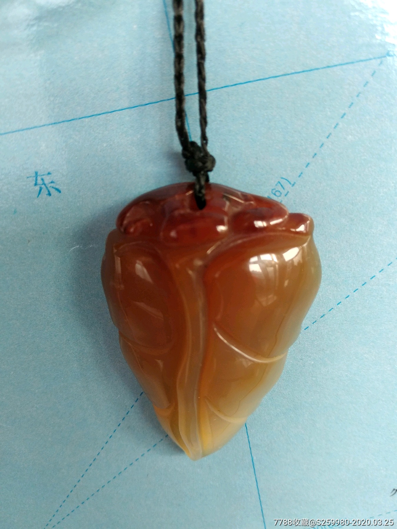 玛瑙树叶吊坠