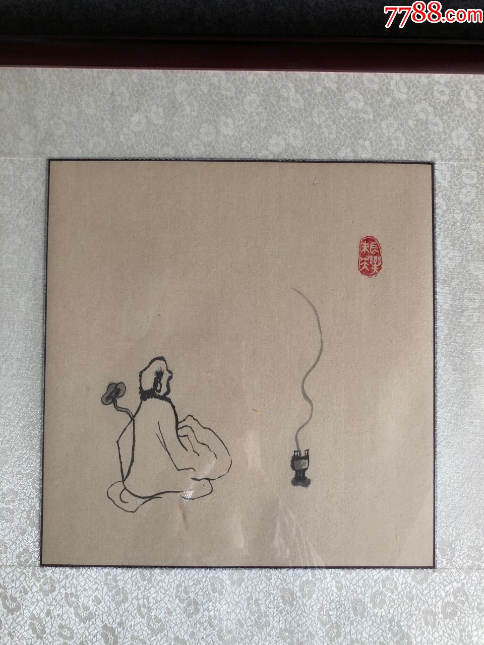 文人画焚香图_国画画册_图片欣赏_收藏价值_7788画册网