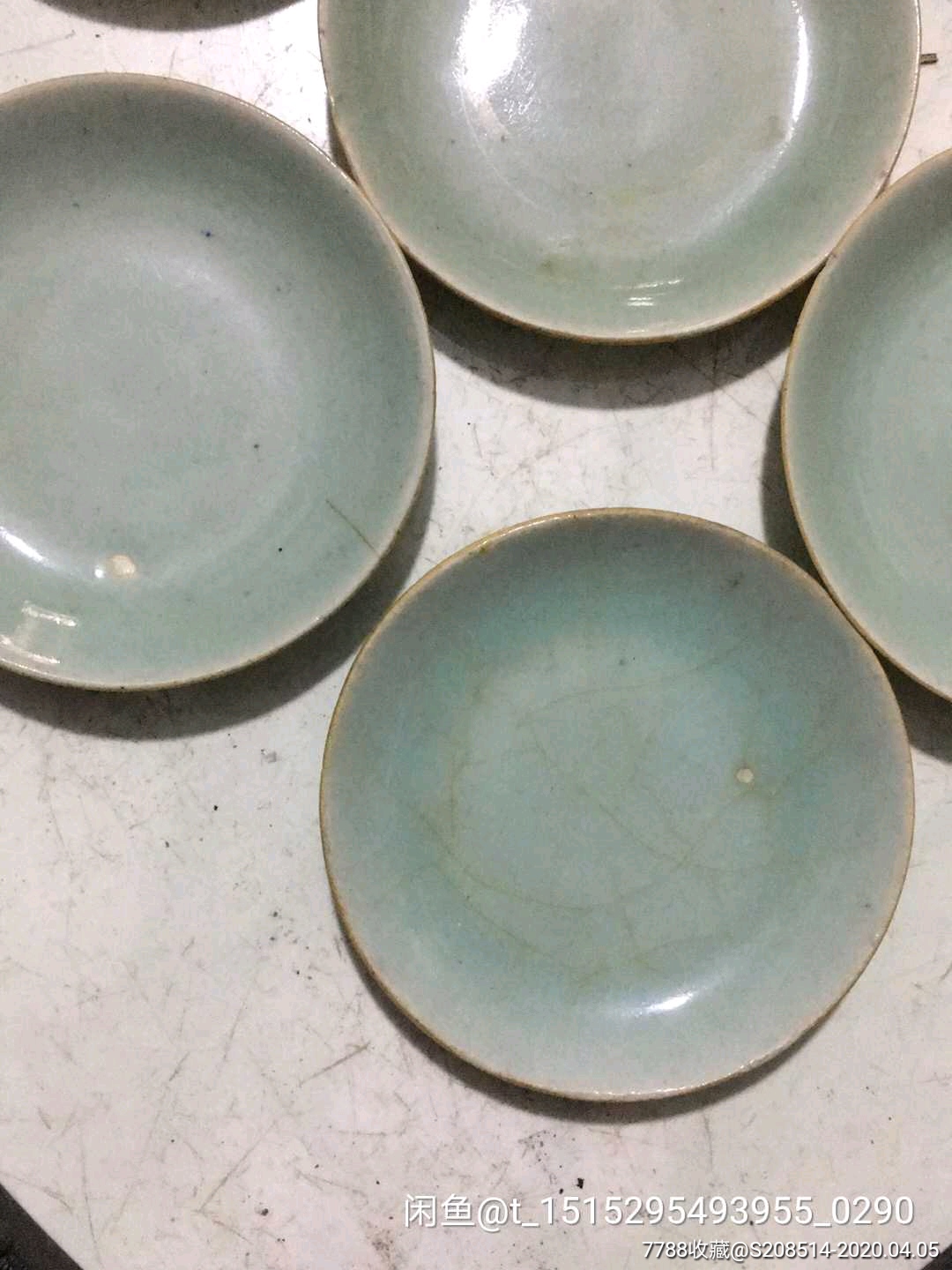 清代豆青釉小盘子.老瓷器,老碟子,老物件