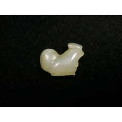 清代和田玉玉蝉花件吊坠新疆和田玉古玉老玉明清玉器包老保真