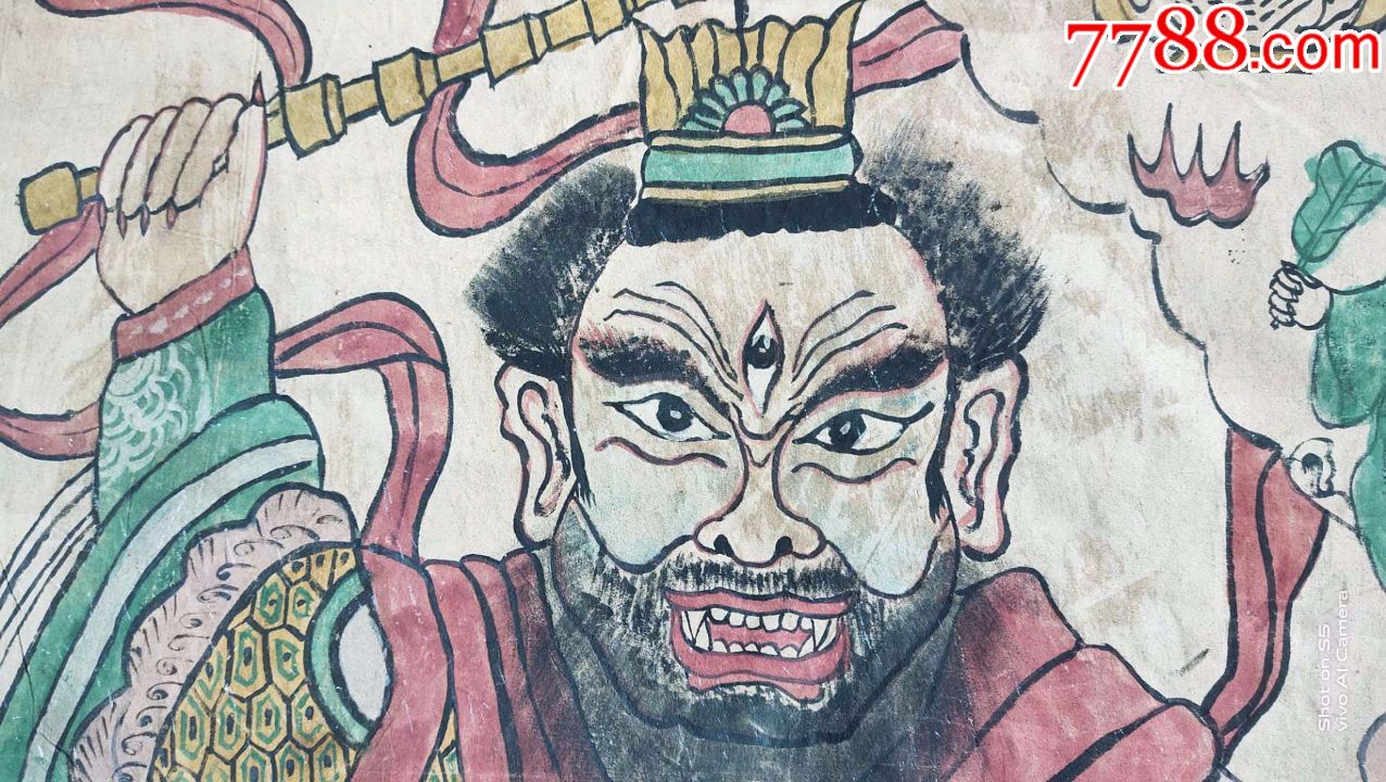 保证纯手工绘画,老布画人物画,火神爷还是王天君,总之挺威武的