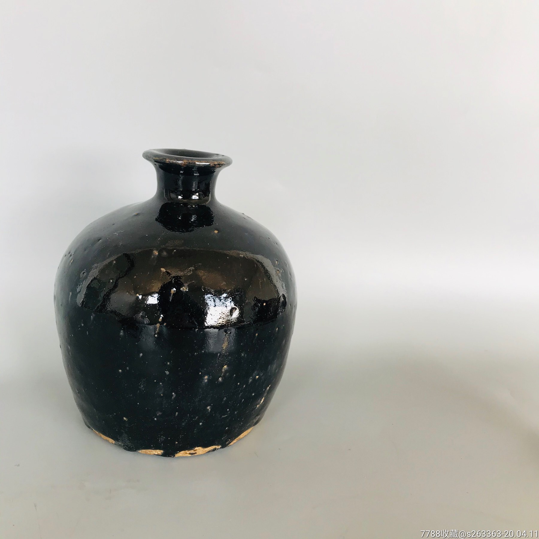 老黑釉宋代小口酒瓶嘟噜瓶