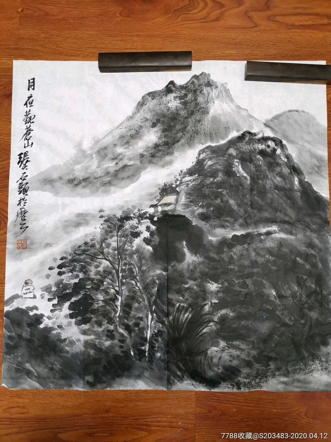 名人名家张大石头纯手工手绘山水画字画国画