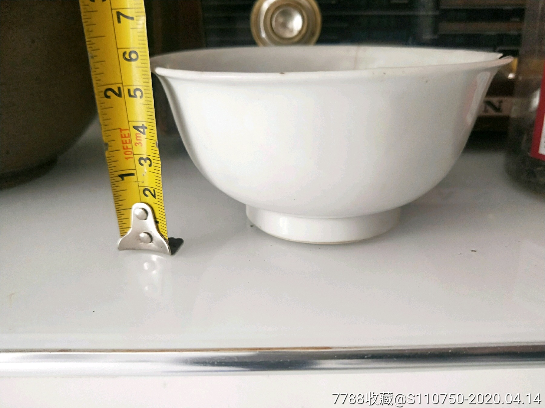 大明成化年制青花款,白釉碗!