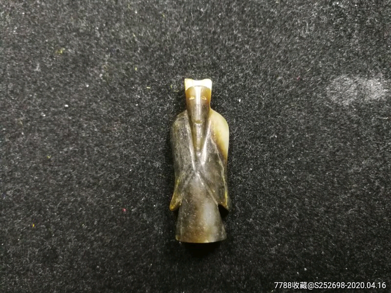 明代和田玉翁仲花件新疆和田玉古玉老玉明清玉器包老保真_价格420.