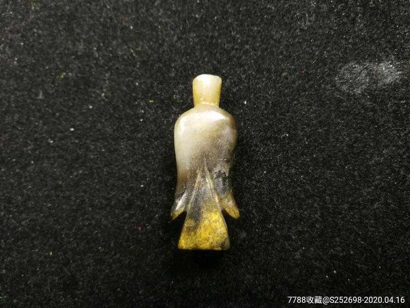 明代和田玉翁仲花件新疆和田玉古玉老玉明清玉器包老保真_价格420.