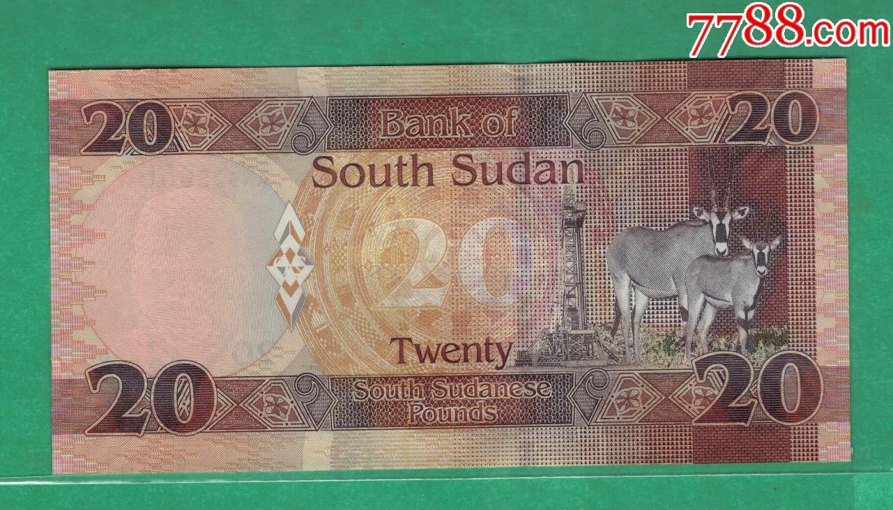 南苏丹~2017年20镑/实物扫描/unc