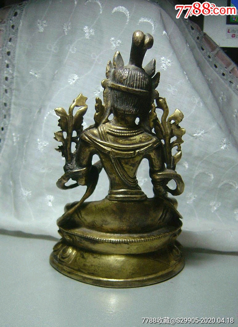 清代铜鎏金度母座佛像