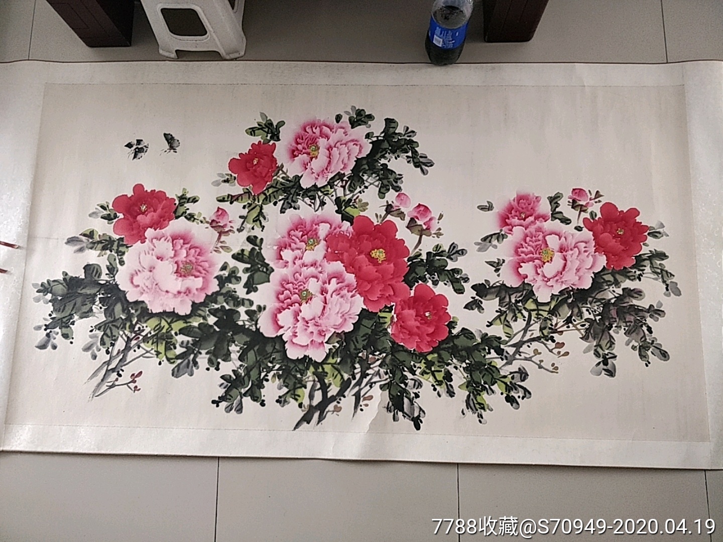 大幅牡丹画手绘精品