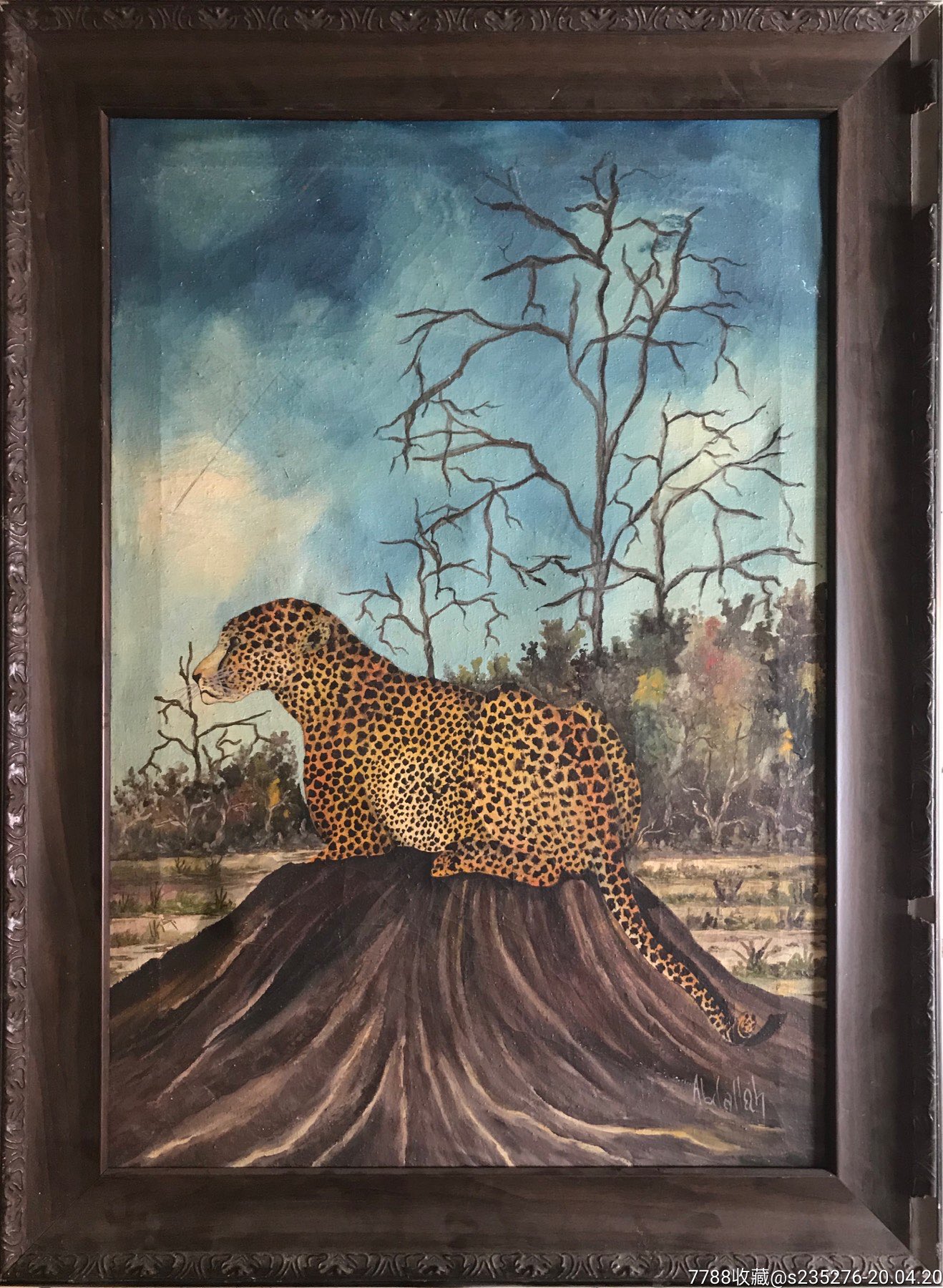 猎豹油画作品280