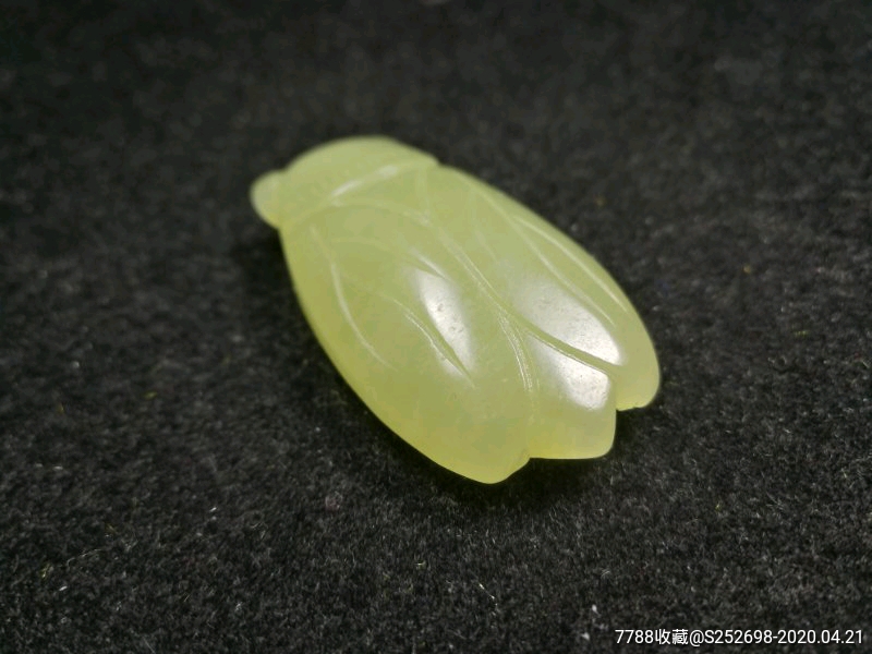 清代和田玉玉蝉花件吊坠新疆和田玉古玉老玉明清玉器包老保真