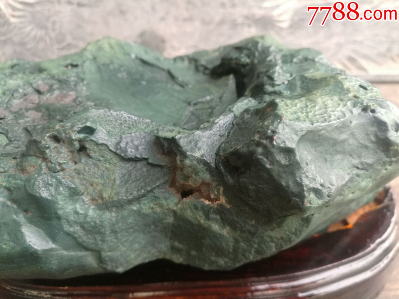奇石内蒙阿拉善沙漠漆老皮戈壁石马牙开片戈壁七彩玉石天然绿碧玉