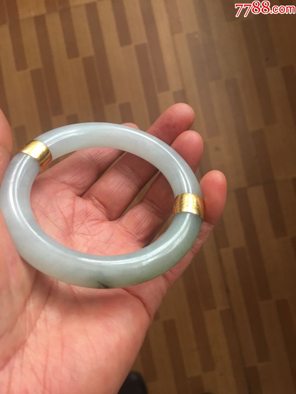翡翠金镶玉手镯
