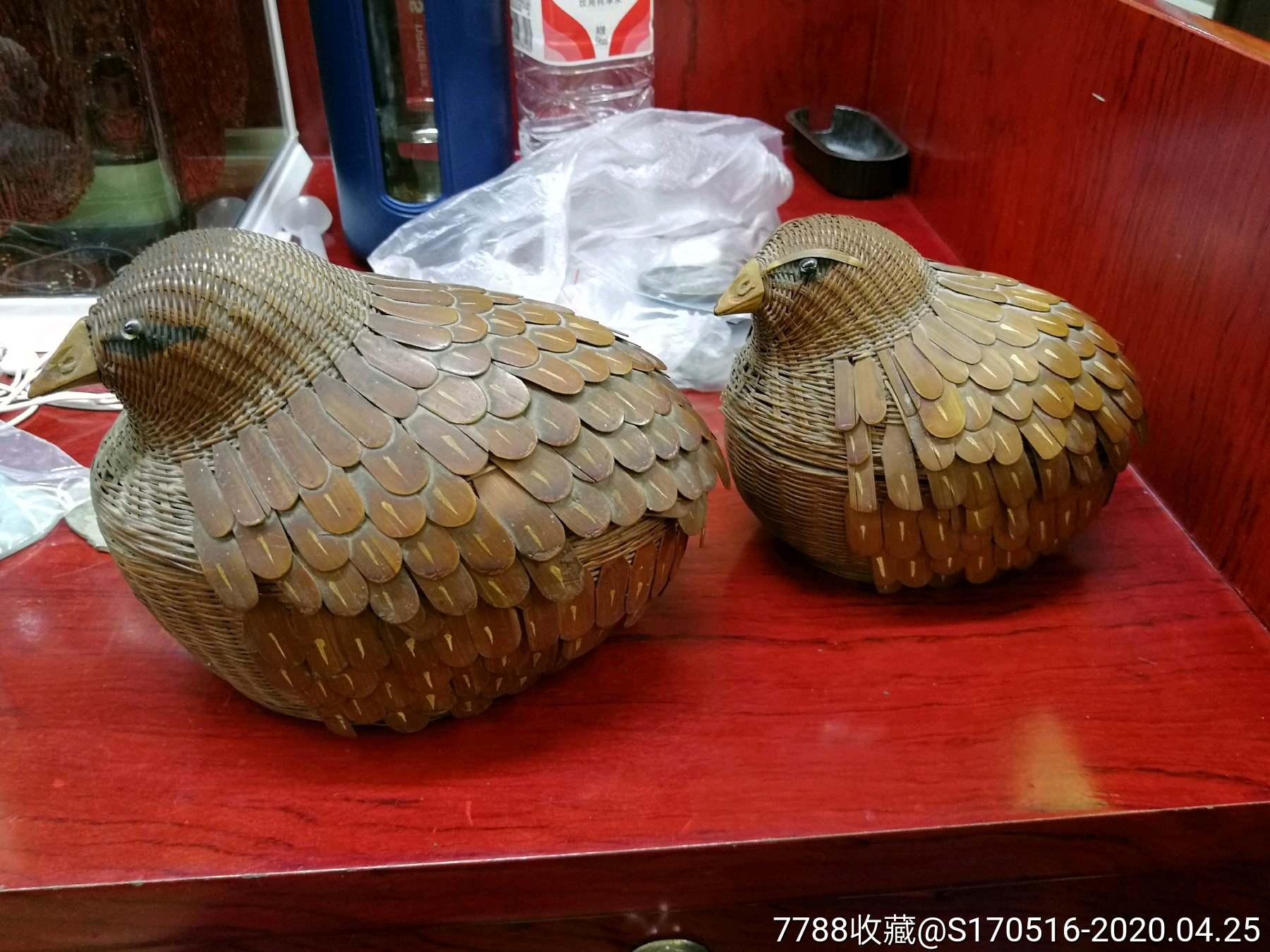 竹编母子鹌鹑筐