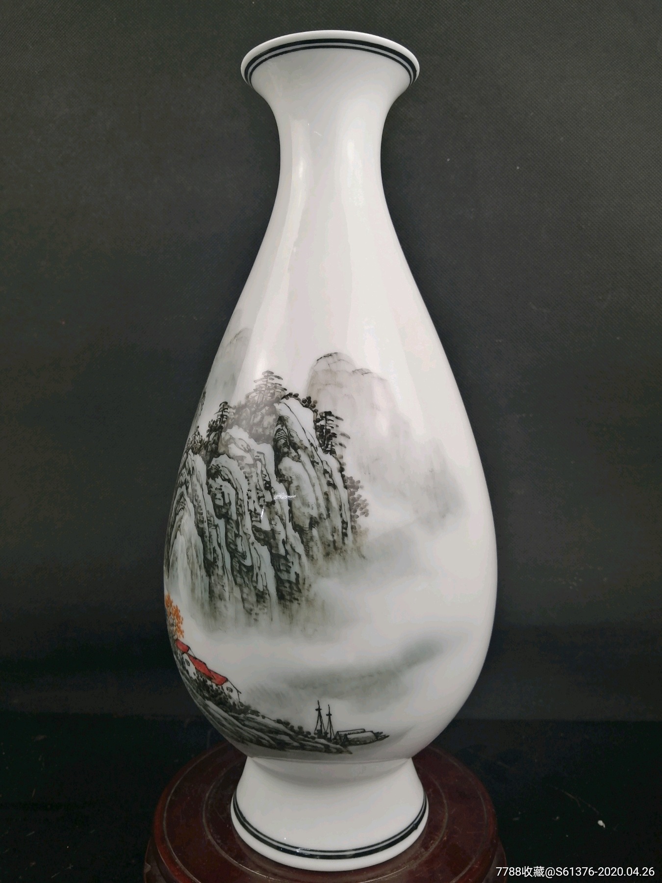 红官窑高级陶瓷工艺美术师刘银河作品《山居图》