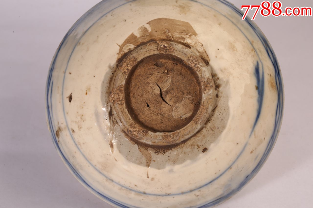 明代白釉民窑碗