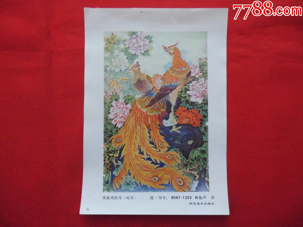凤凰戏牡丹_年画缩样散页_凤舞龙江【7788收藏__收藏