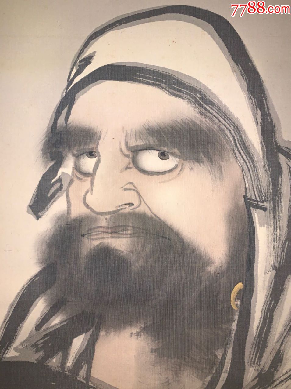 静渊达摩古代名画真迹清代书法字画茶室卷轴画书房玄关挂画