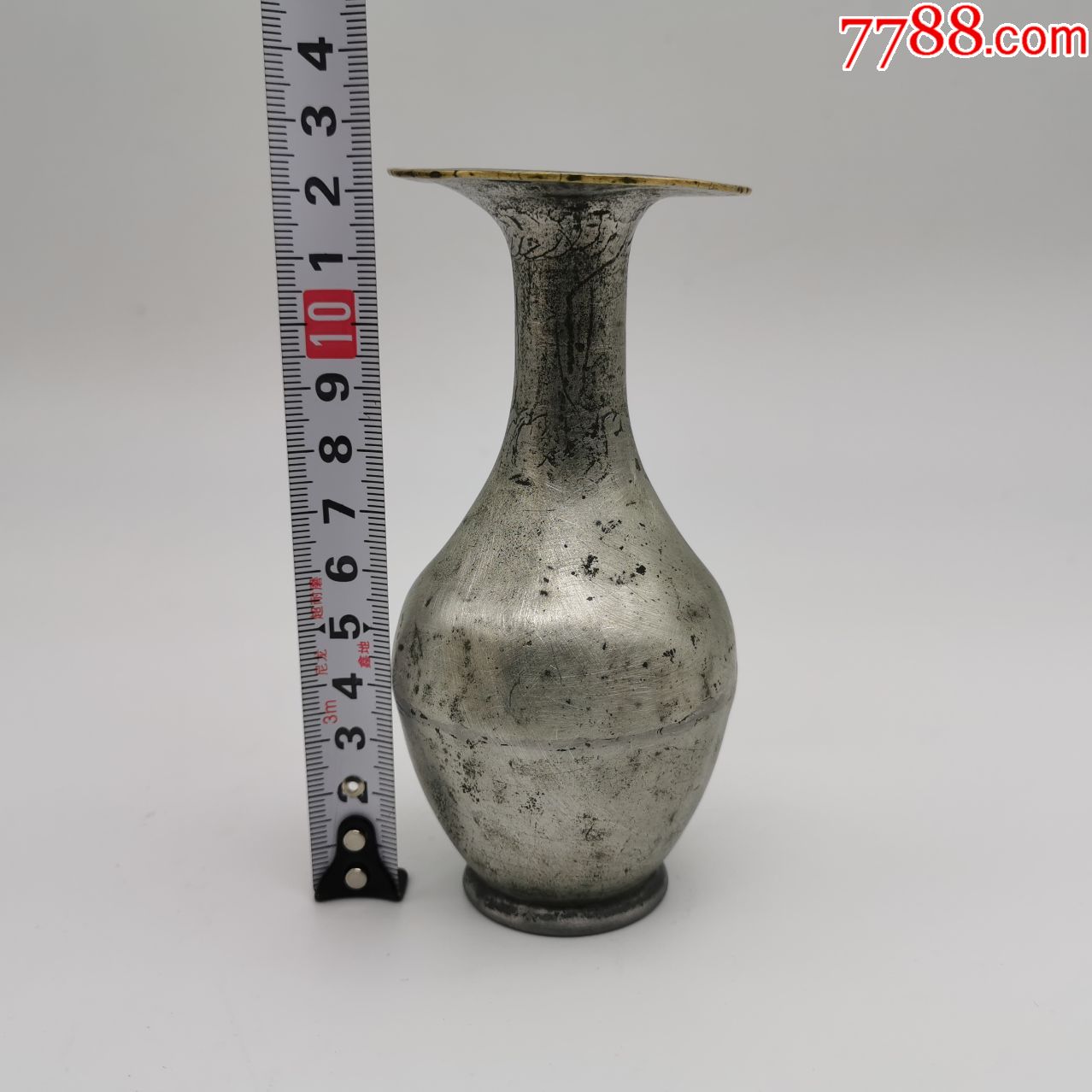 清代带款白锡酒壶老锡壶白锡温酒器酒杯老式酒壶烫酒用具古玩收藏