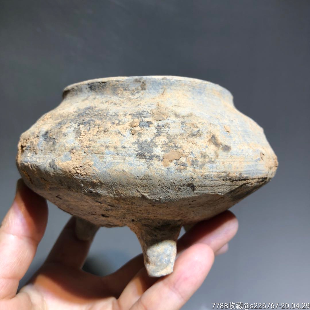 古玩陶器高古陶瓷汉代陶香炉_价格260.