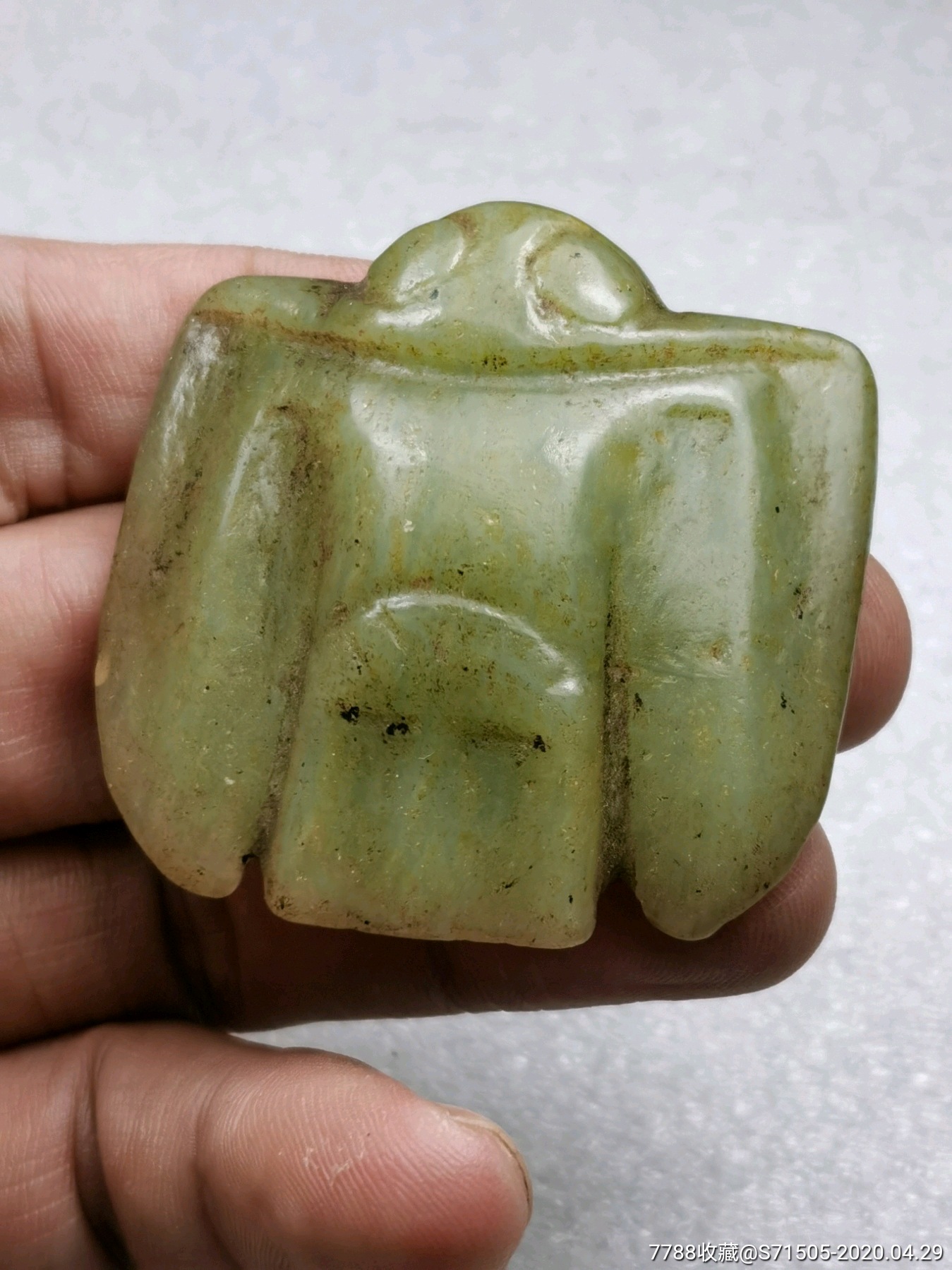 红山文化玉枭,,,,玉质好,包浆沁色入骨,,,高古玉器红山玉器红山文化