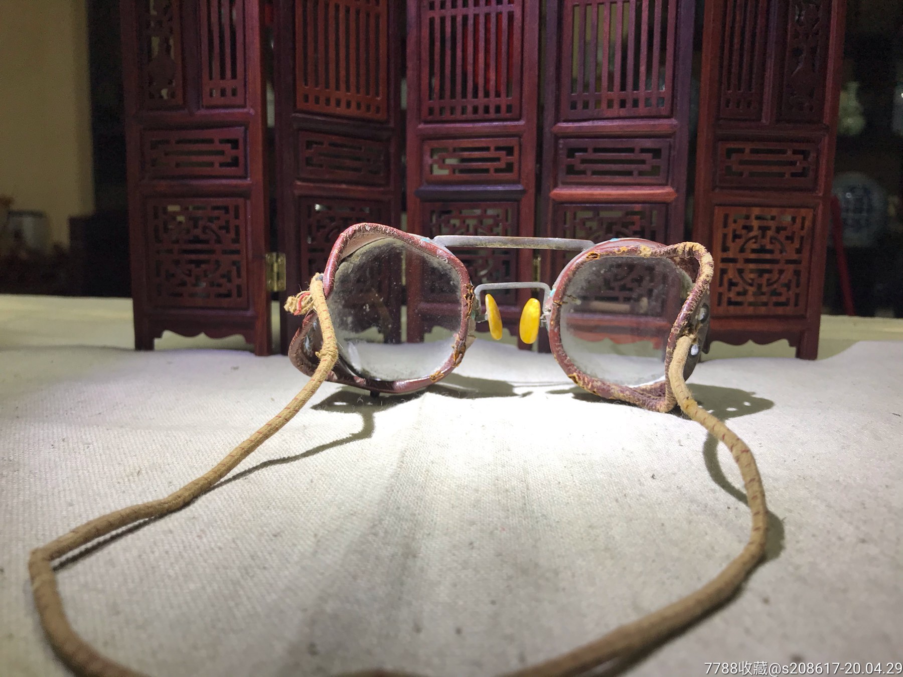 护目眼镜 60-70年代护目镜 水晶眼镜