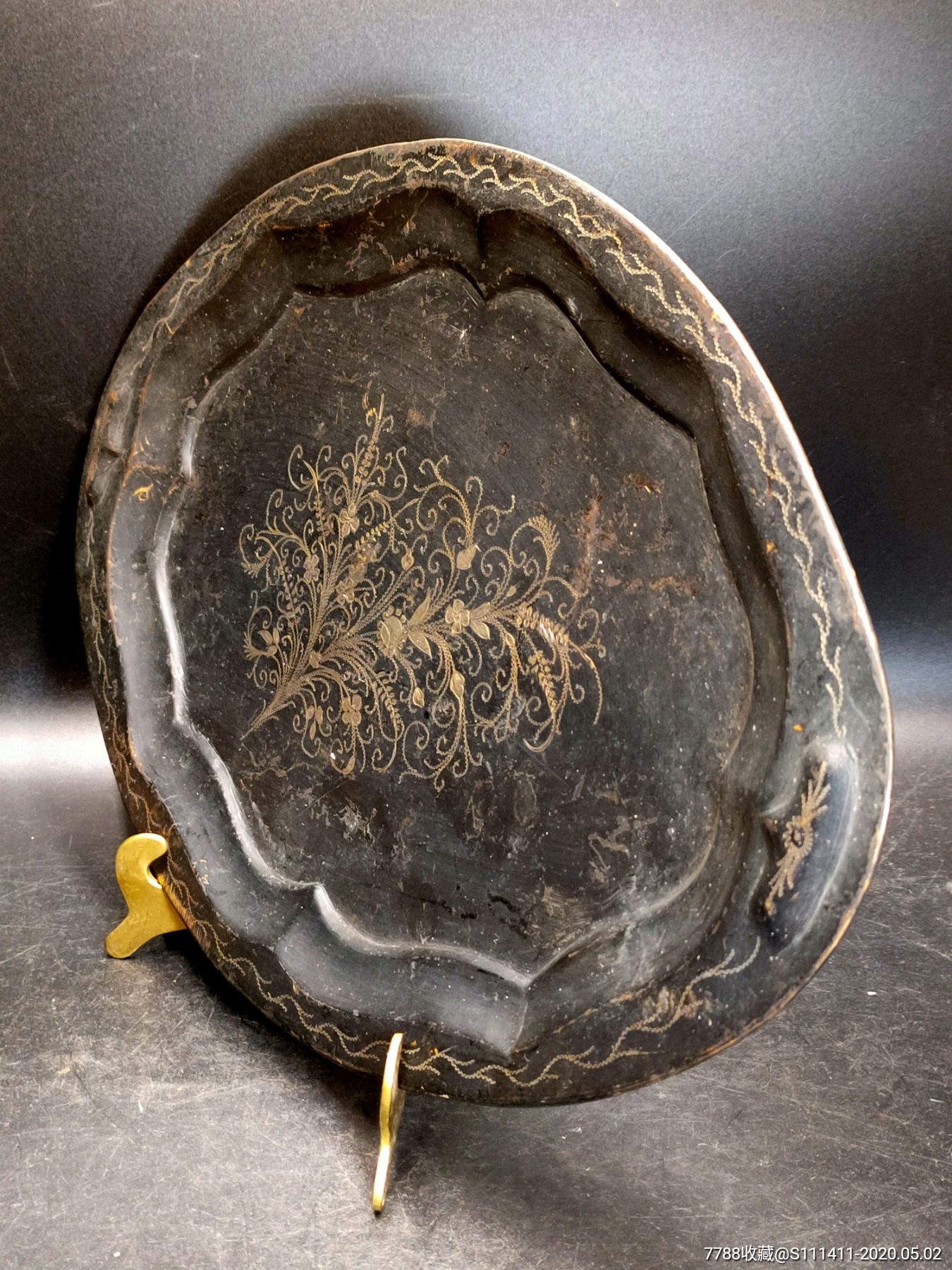 西洋铜盘摆件古董艺术收藏品