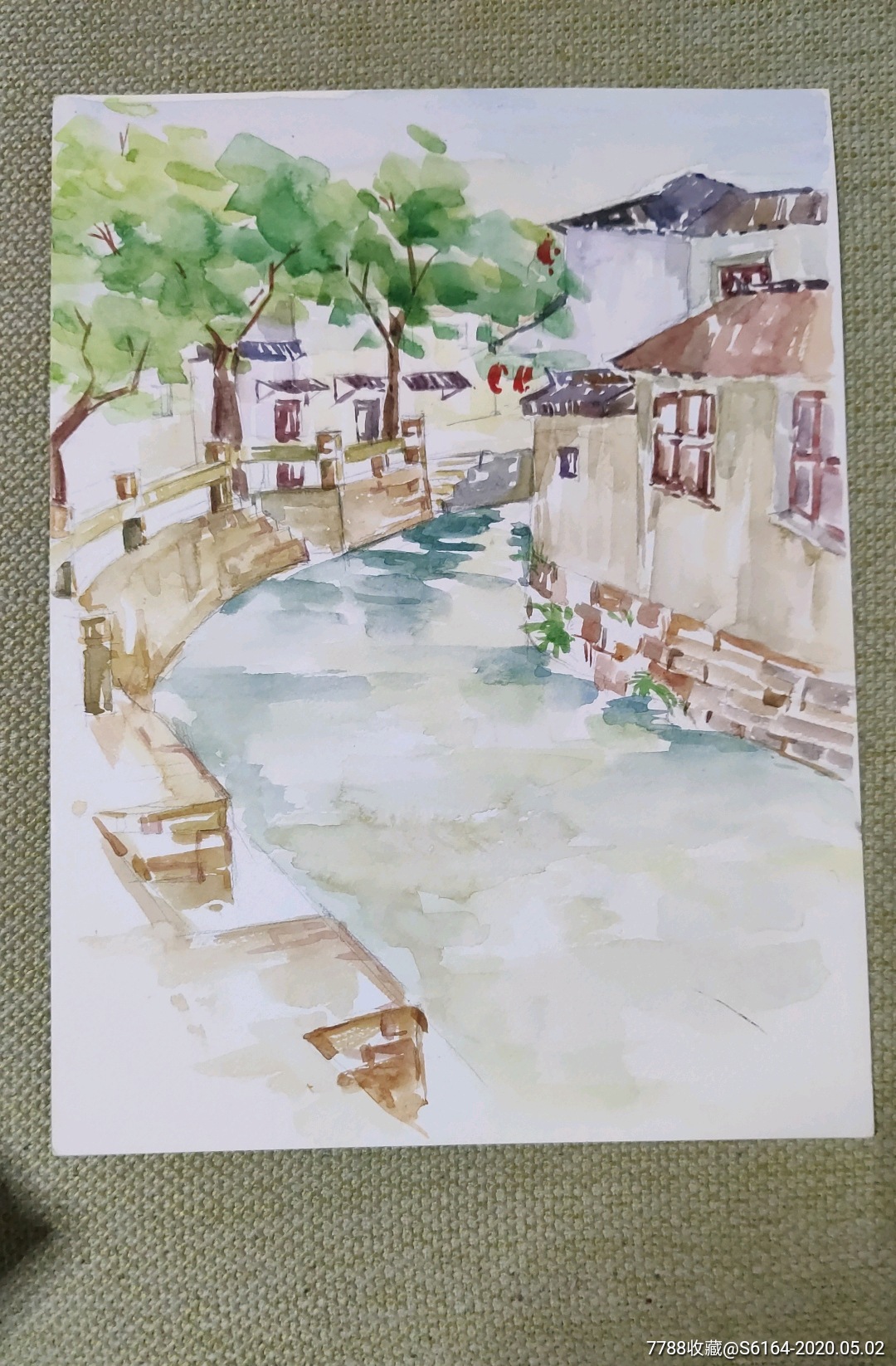 西安美院流出——风景老水彩画《江南水乡