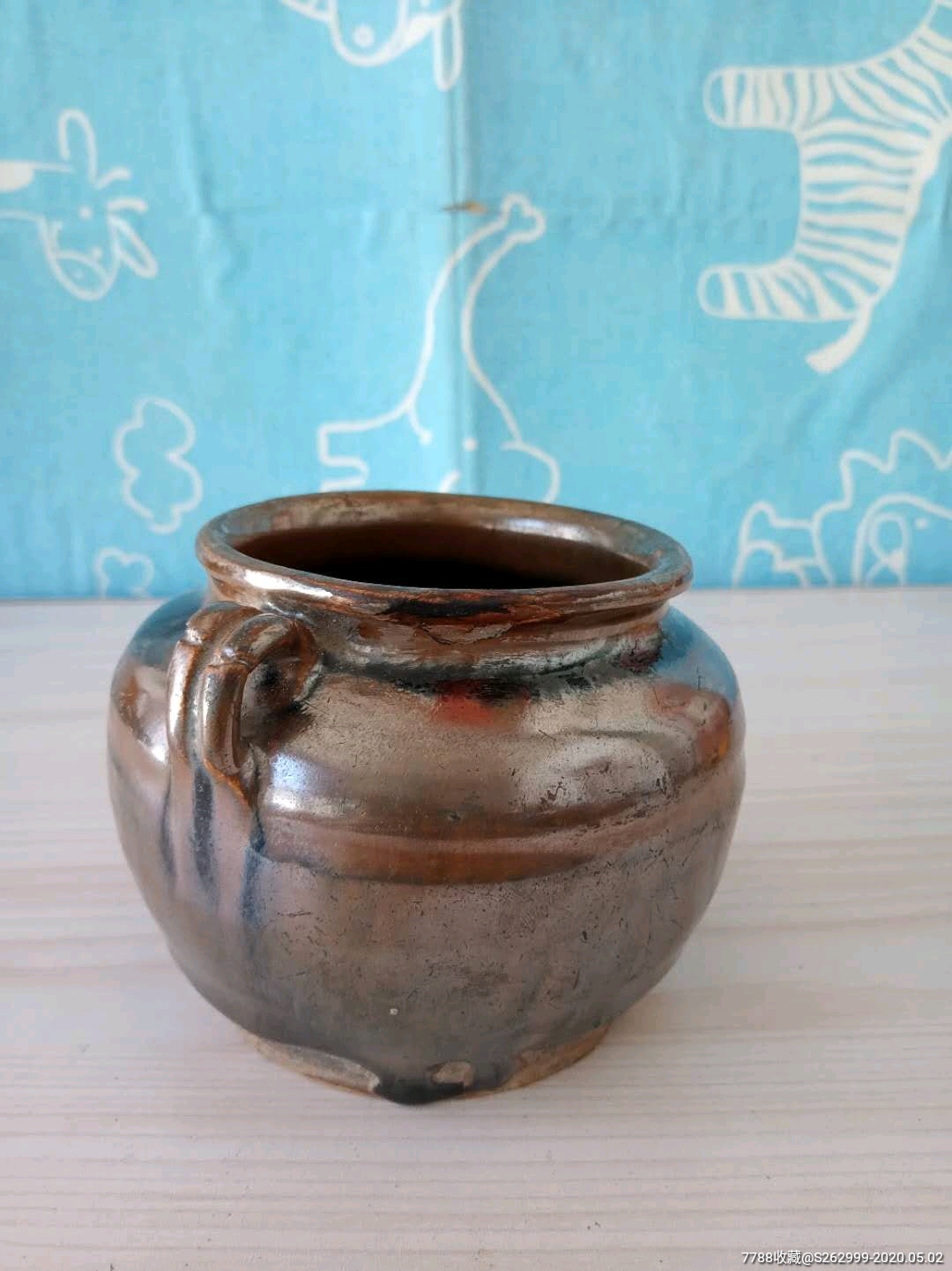 紫金釉老瓷罐,黑瓷罐