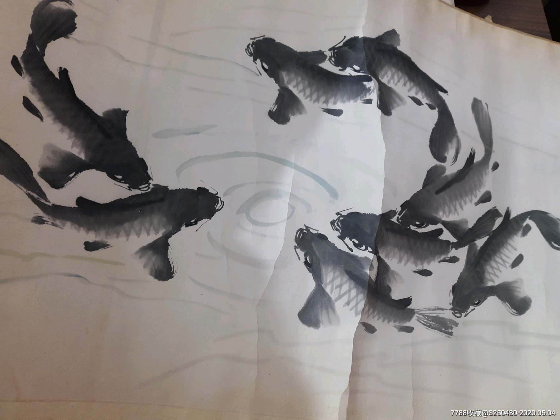 水墨鱼_花鸟国画原作_作品欣赏_收藏价值_7788字画网