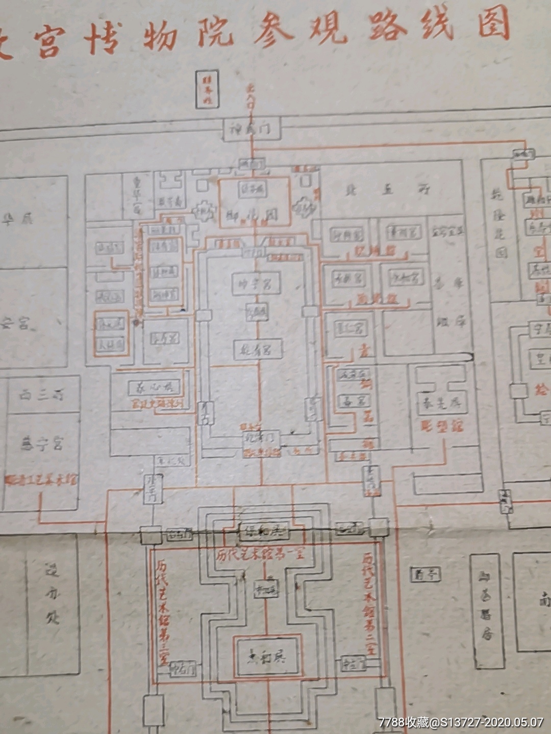 早期故宫博物院参观路线图