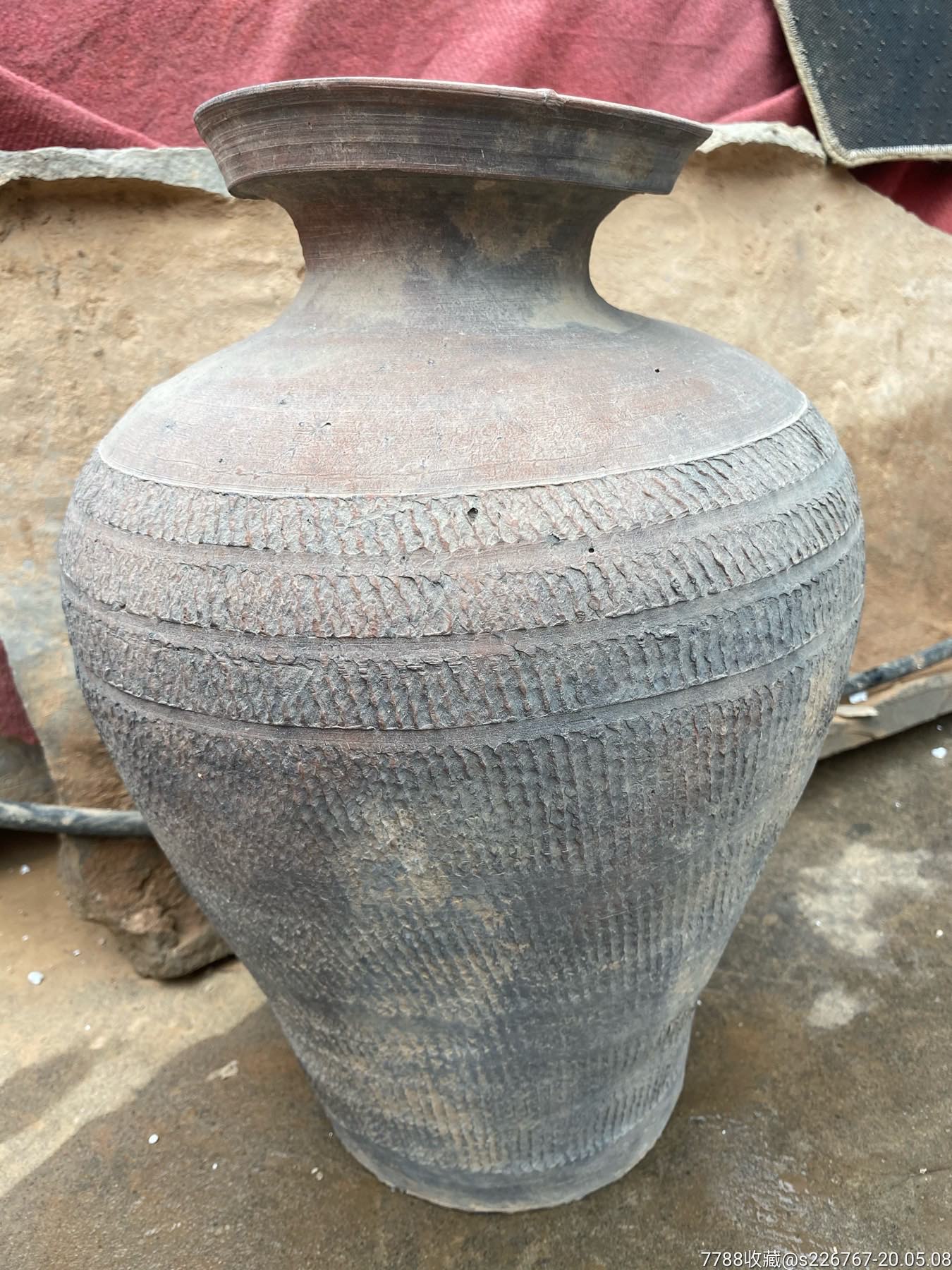 古玩陶器汉代变形陶罐