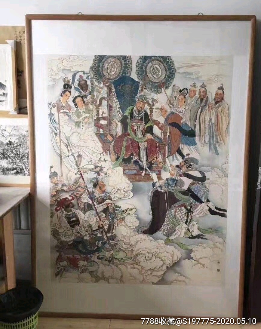刘继卣闹天宫连环画经典原稿临摹画稿五幅180128巨幅彩色画稿作品