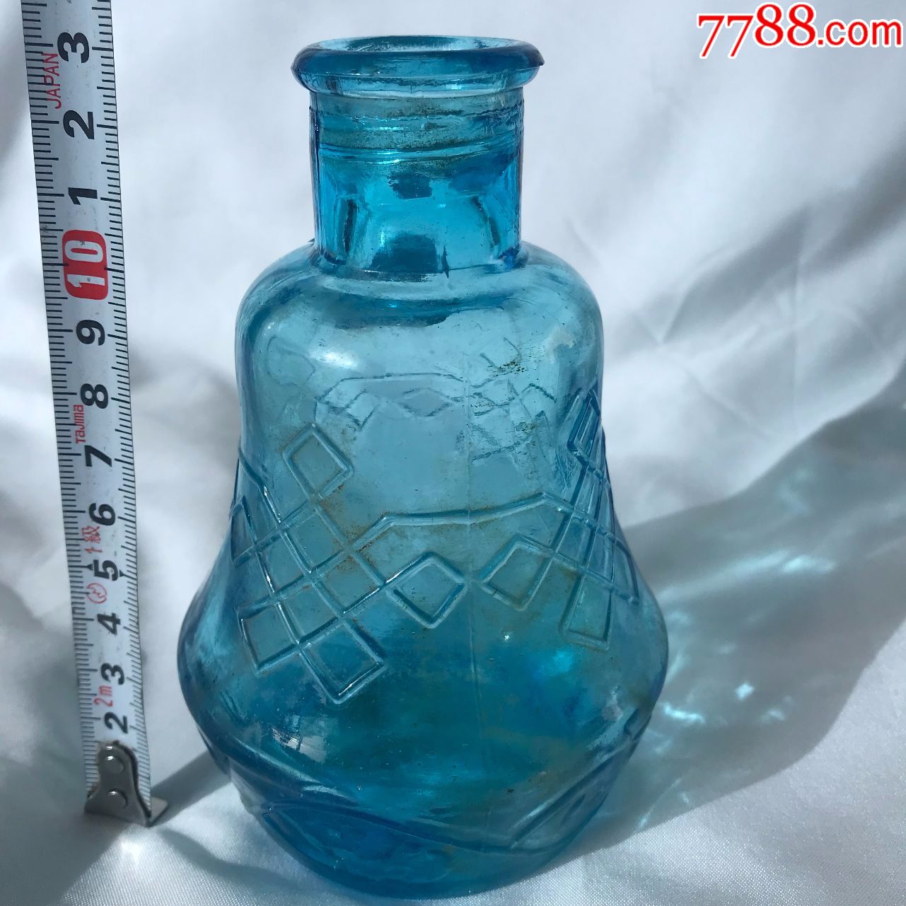 老琉璃瓶蓝色5080无盖