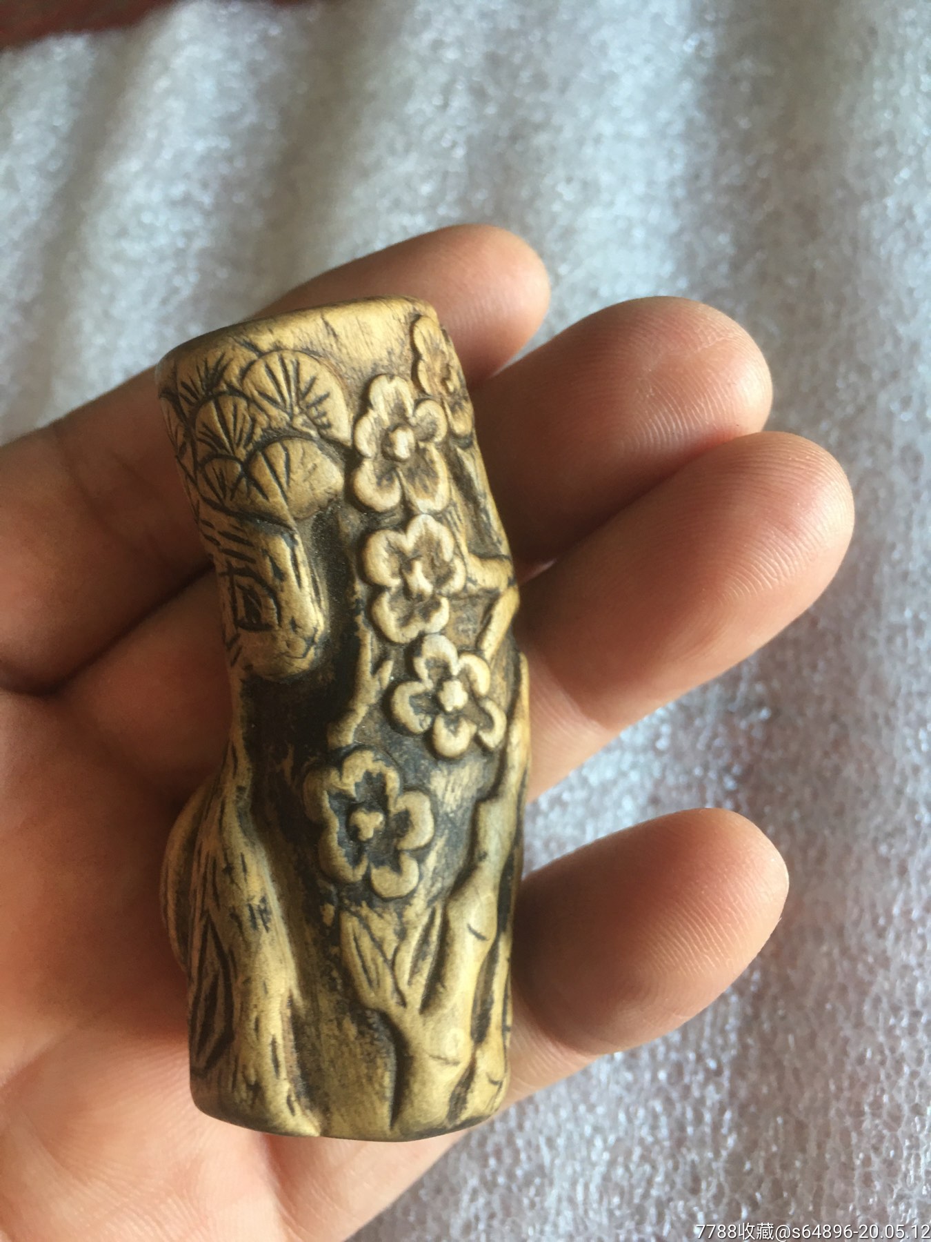 清代美工老木头挂件