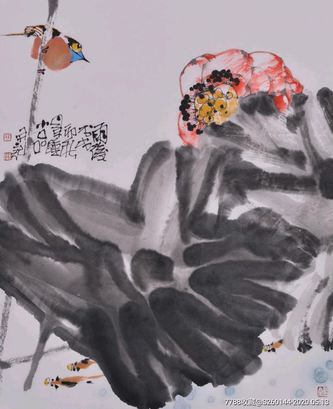 孙景隆 60*48cm_花鸟国画原作_作品欣赏_收藏价值