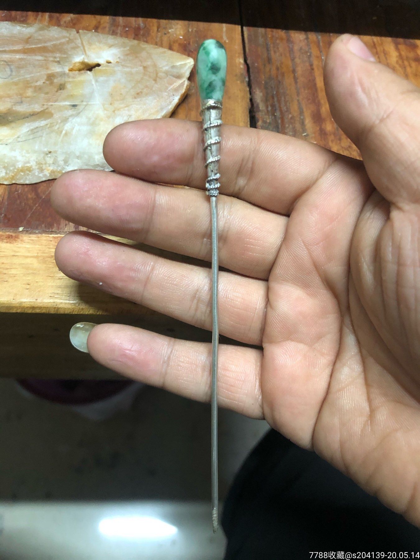 清代翡翠银簪-银簪/银钗-7788收藏__收藏热线