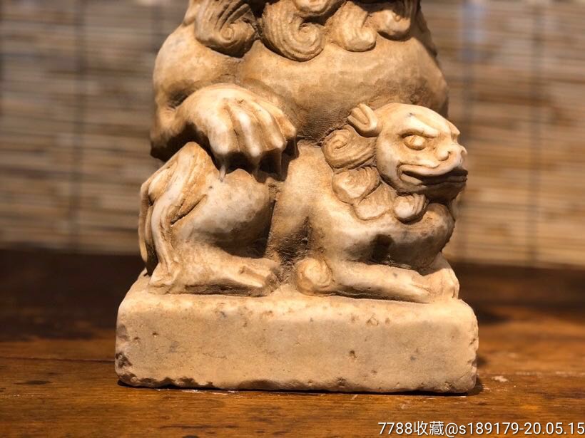 汉白玉石狮子一对44