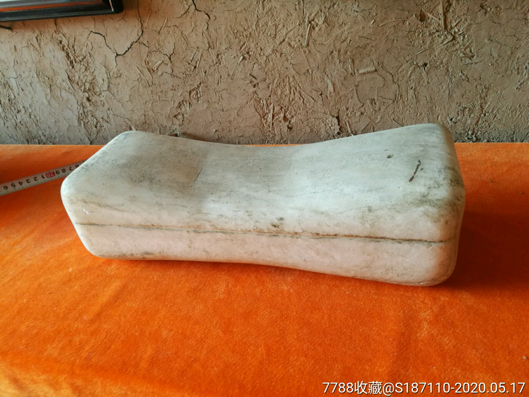 元宝型白玉枕头-价格:380元-se73074494-其他玉石