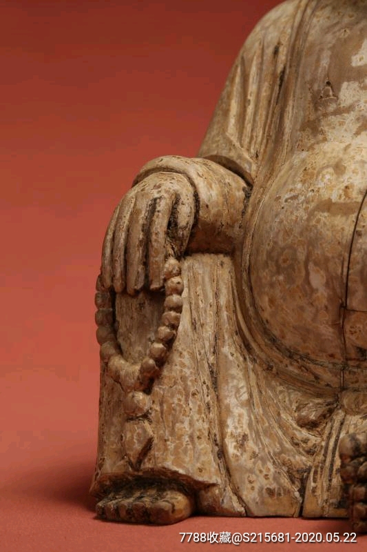 明代木雕弥勒佛-木佛像/人像-7788木艺