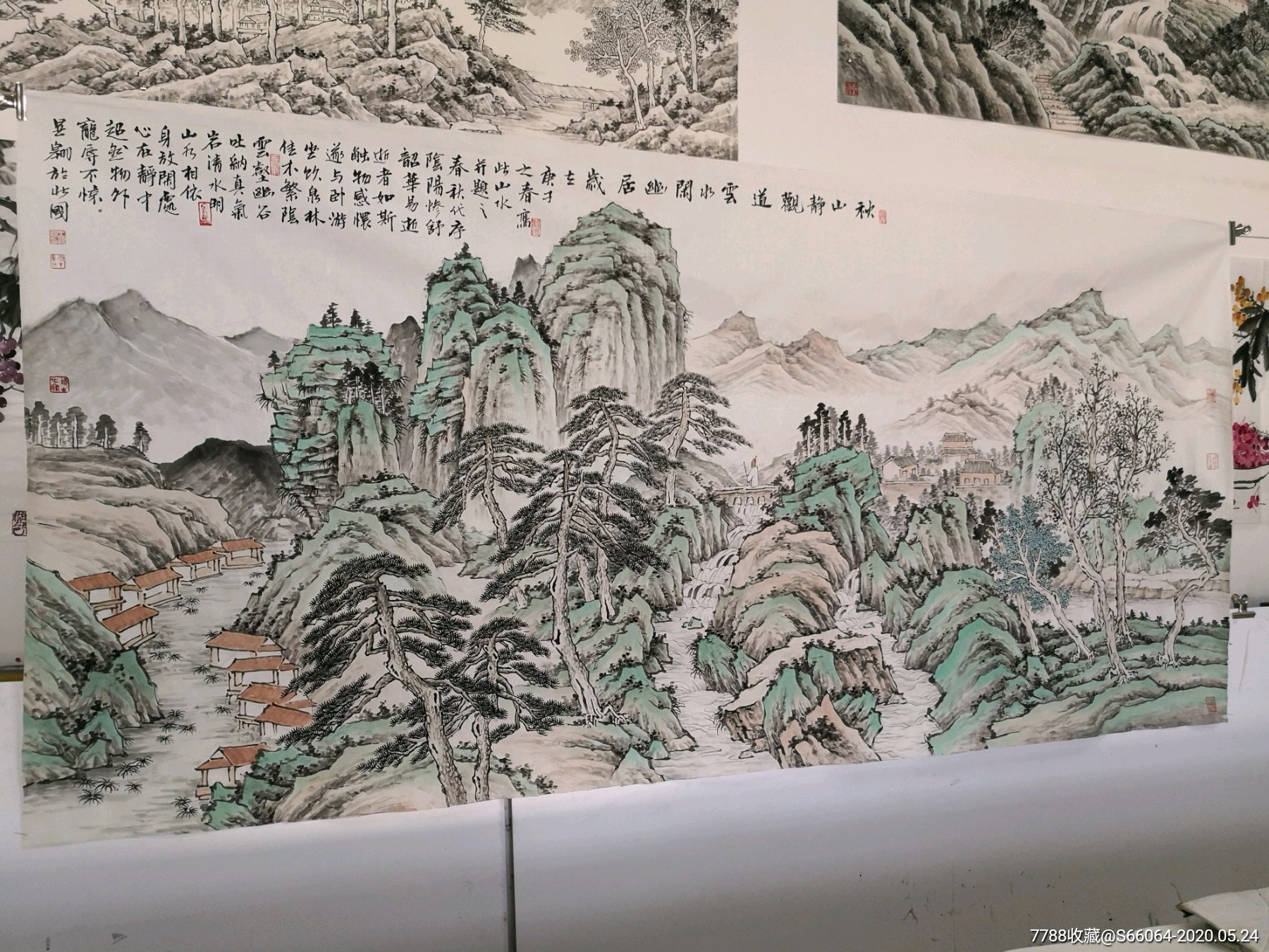 八尺横幅山水画