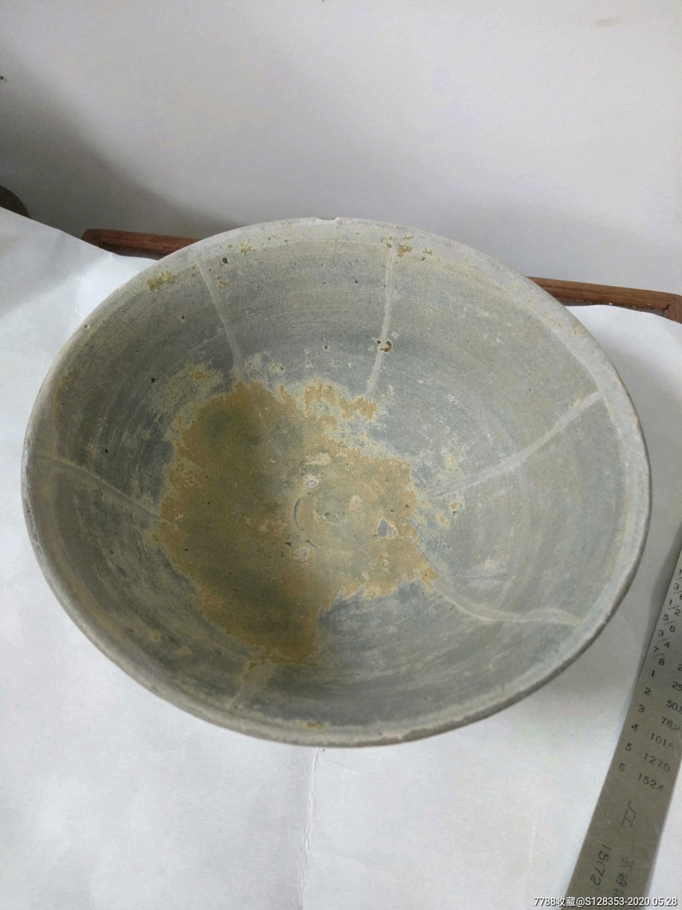 宋代稀见衡洲窑瓷碗摆件出土时釉已掉落可上拍懂货来包老包到宋代尺寸