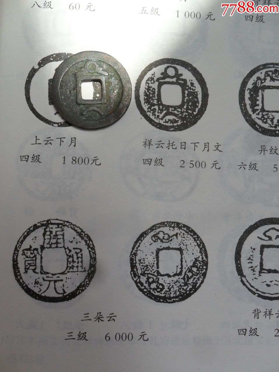 开元通宝背图祥云托日下月文包真包老支持鉴定