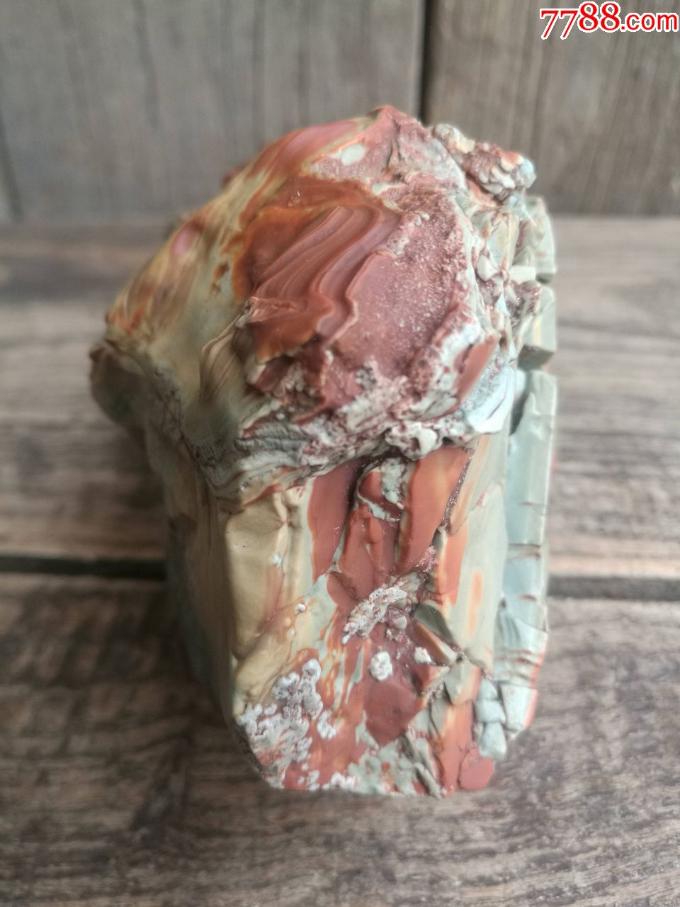 观赏石风砺风凌石沙漠漆内蒙阿拉善马牙开片红绿多俏色戈壁彩玉石