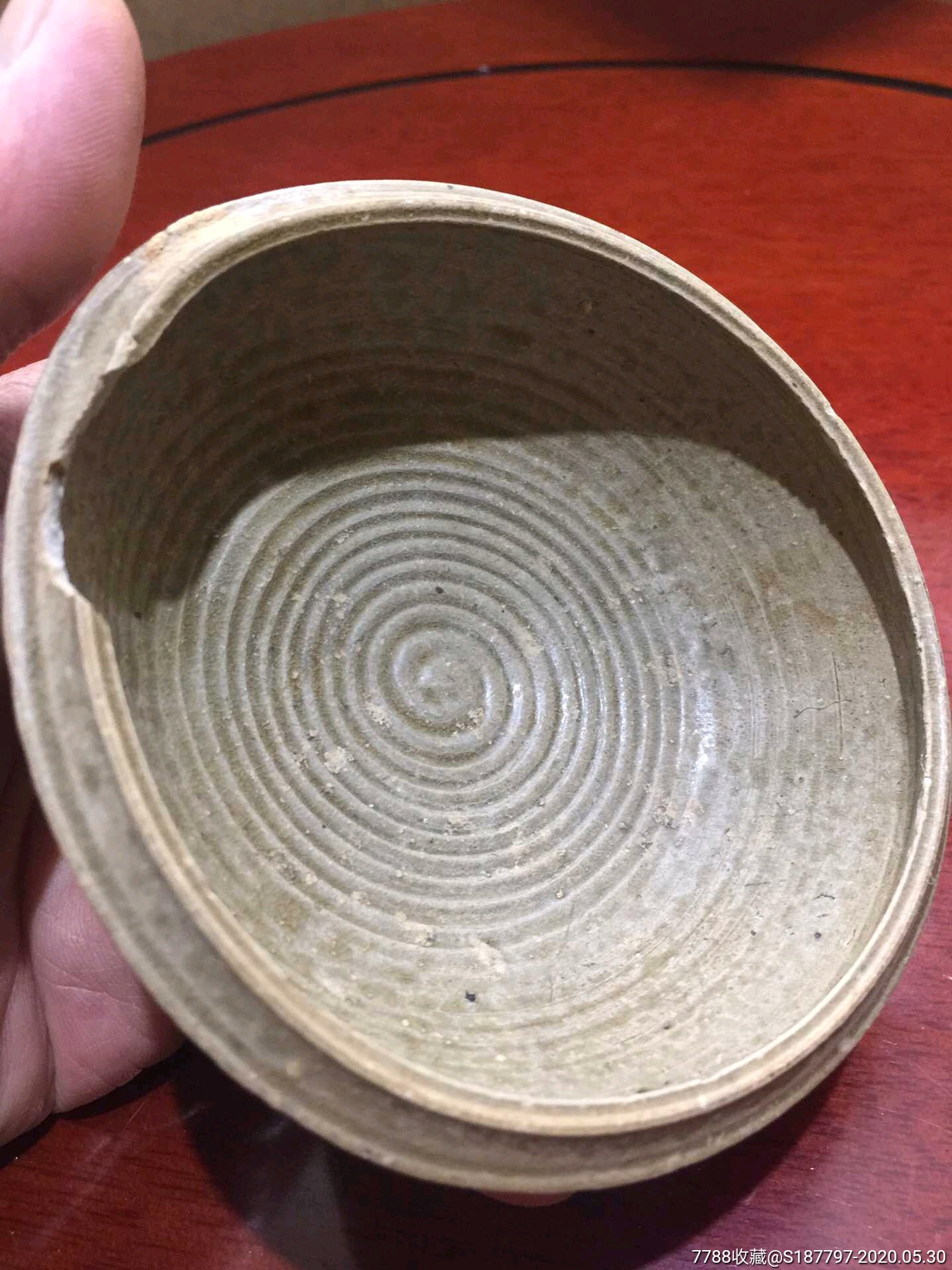 春秋-原始瓷旋纹碗-灰陶-7788收藏__收藏热线