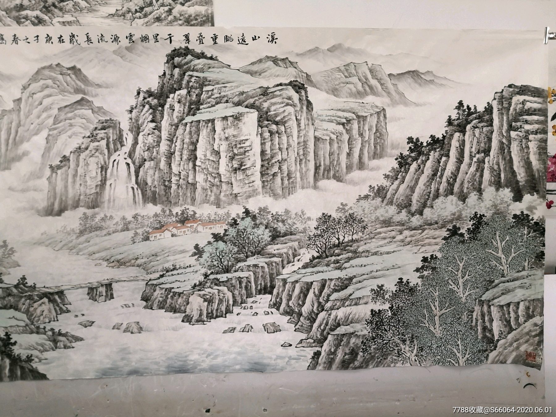 八尺横幅山水画